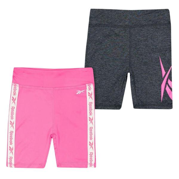 Reebok Girls Shorts (Pack of 2) - Sugar Coral - 