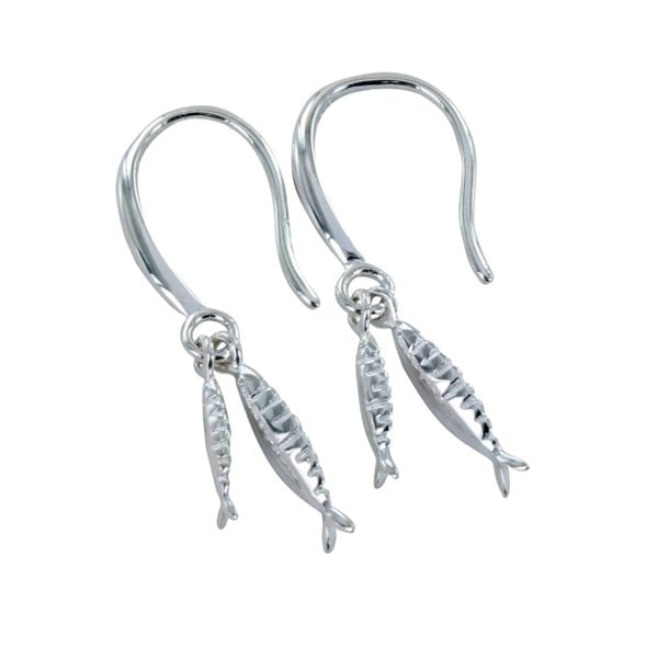 Little Fishes Sterling Silver Drop Earrings - Reeves & Reeves