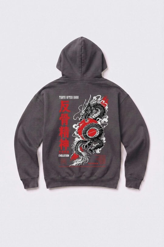 London Attitude Tokyo After Dark Graphic Hoodie