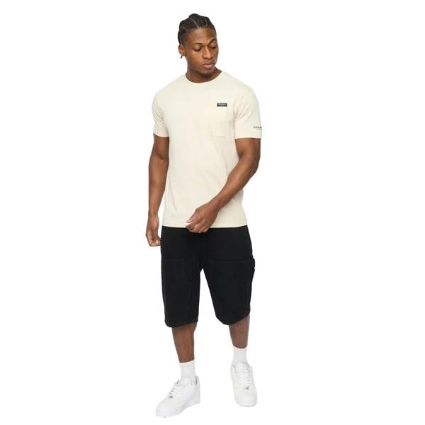 Crosshatch Mens Teleman Denim Shorts - Charcoal - 