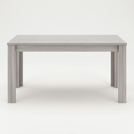 Kosy Koala Dining Table Set Grey Table with 4 White Plastic Chairs Dining Room Furniture