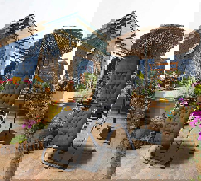 Smart Living Zero Gravity Chair with Cushion & Pillow - Pair - Black