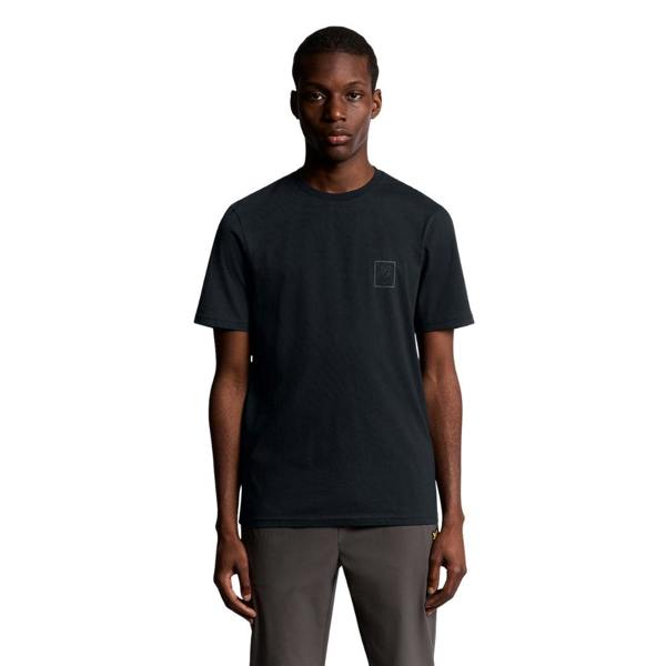 Lyle & Scott Navy Blue Rubberised Logo Graphic T-Shirt XS