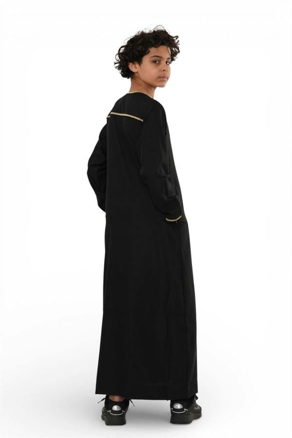 Infinity Leather Kids Boys Ramadan Moroccan Thobe Robe Emirati Eid Jubba- TT-003