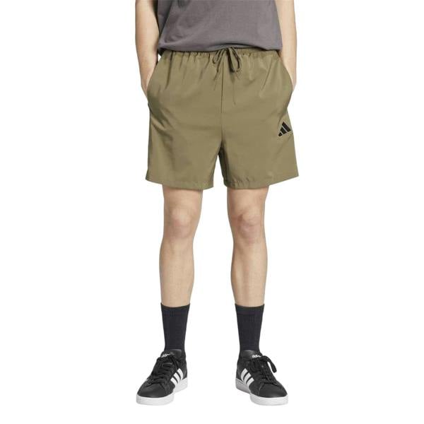 Adidas Mens 3 Stripes Shorts - Khaki Brown/White - 