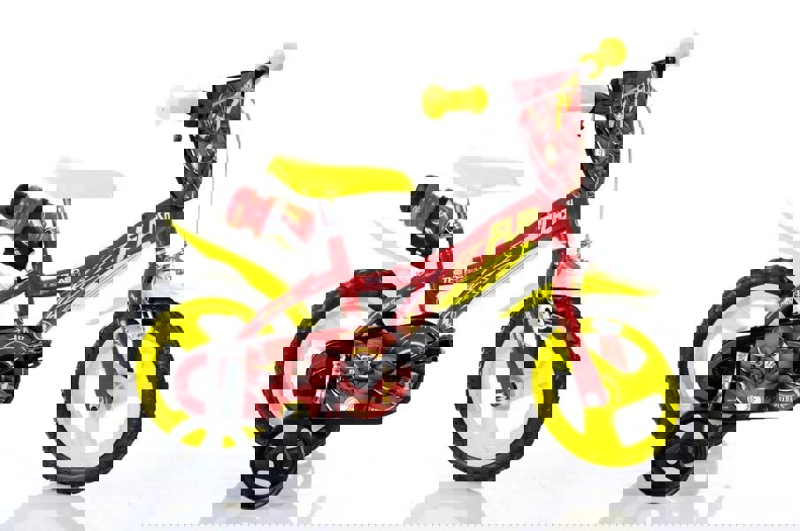 Dino Bikes Dino Flash Kids 12" Wheel Bike - Red/Yellow