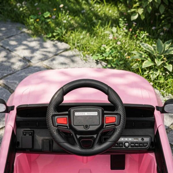 Range Rover Velar Licensed 12V Electric Car for Kids with Remote, 4-Wheel Suspension, Slow Start for 2-4 Years, Pink