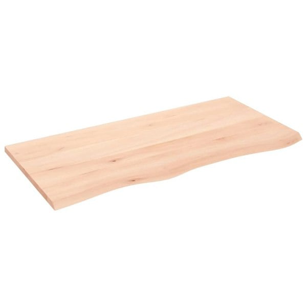 Berkfield Wall Shelf 100x50x2 cm Untreated Solid Wood Oak