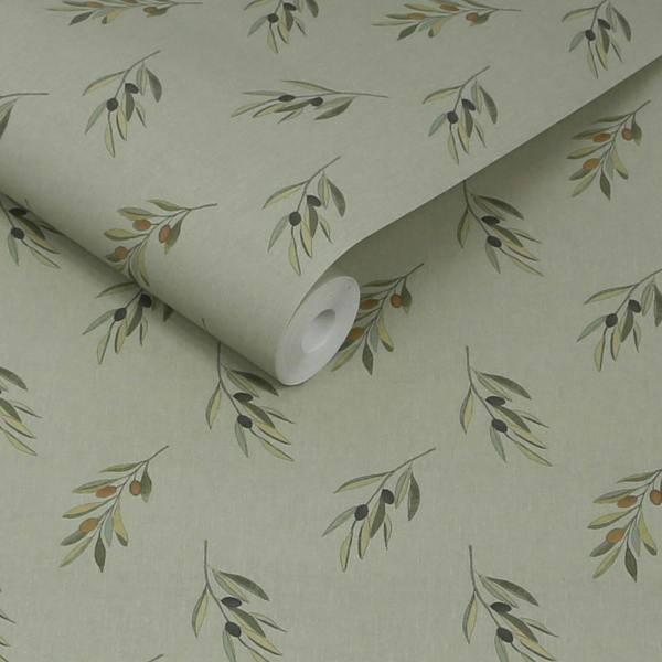 Sophie Allport Olive Branch Greenhouse Wallpaper
