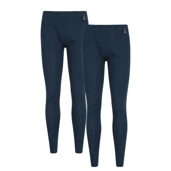 Mountain Warehouse Mens Merino Wool Base Layer Bottoms (Pack of 2) - Navy - 