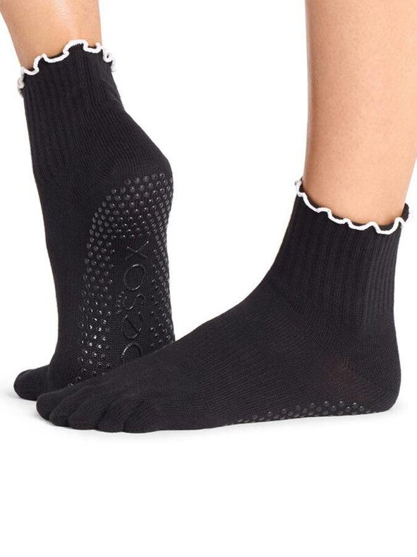 ToeSox Melody Full Toe Yoga Socks - Ebony