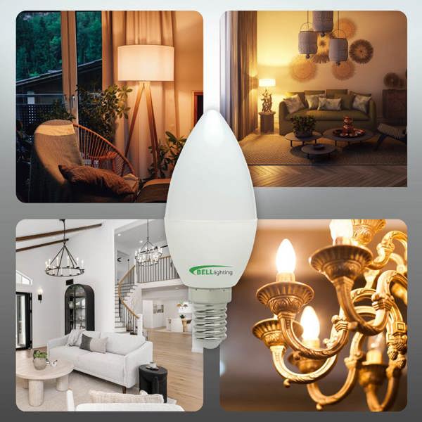 BELL Lighting Dimmable E14 LED Candle 4.7W Energy Saving Light Bulbs
