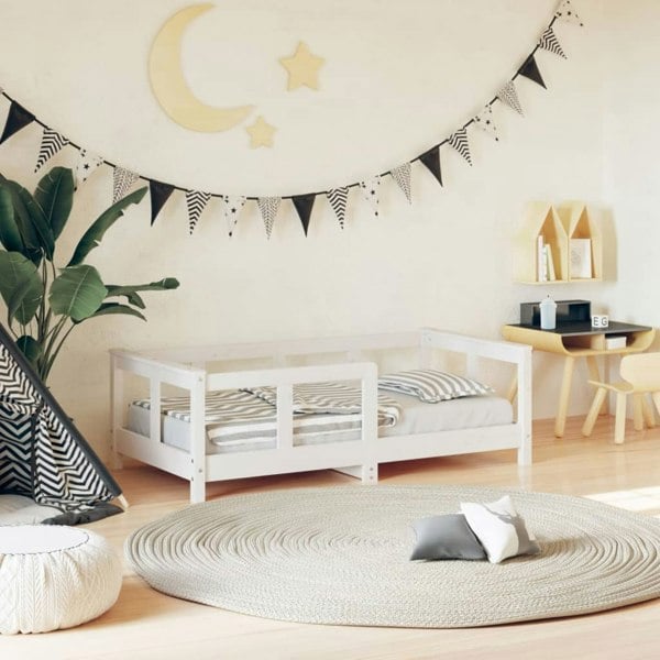 Berkfield Kids Bed Frame White 70x140 cm Solid Wood Pine