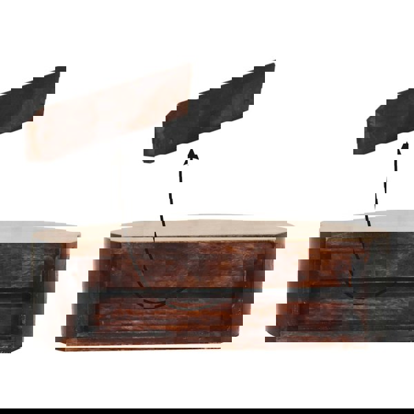 Artisan Furniture Solid Wood California Walnut Wall Mounted Rounded Bedside Table