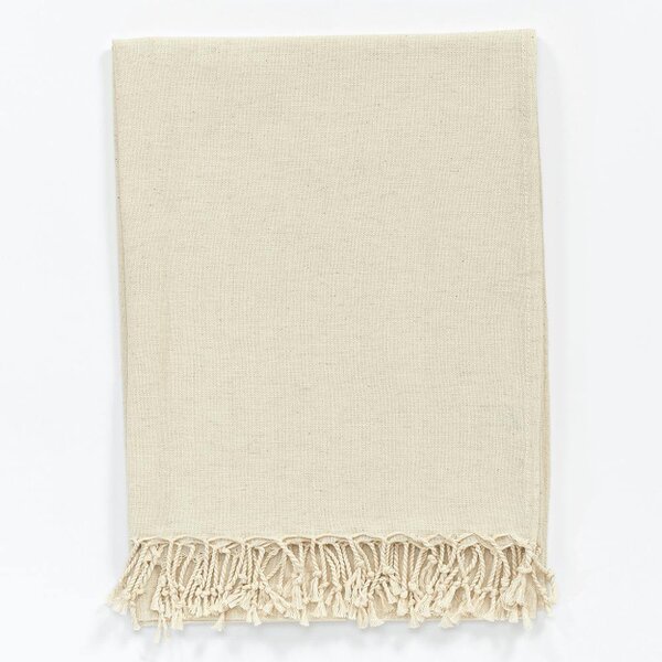 Cotton and Olive Knidos Cotton Hammam Bath Sheet, Natural | SECONDS