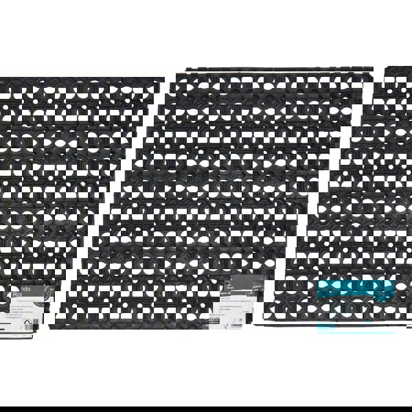 JVL Rondo Rubber Ring Heavy Duty Outdoor Entrance Doormat 40x60cm