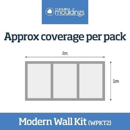 Cheshire Mouldings WPKT2 (MDF) Modern Wall Panelling Kit (H) 2000mm (W) 63mm (T) 9mm
