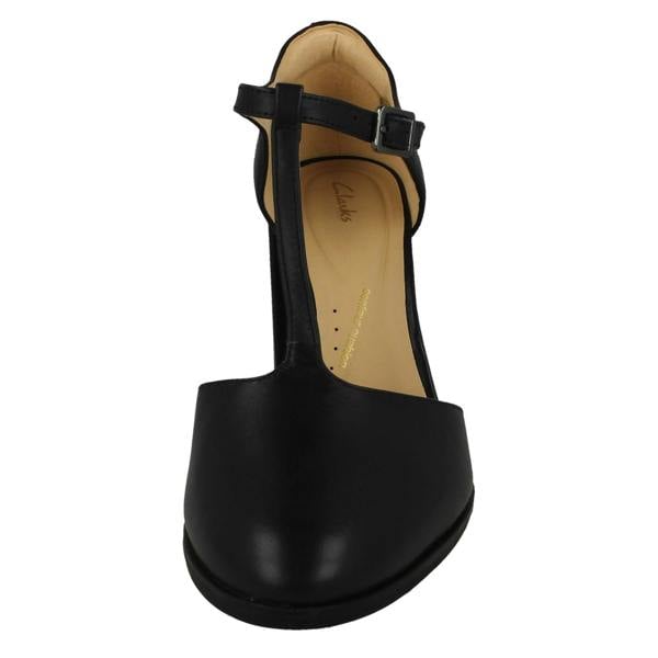 Clarks Ladies Clarks T-Bar Heeled Court Shoes Freva85 Bar