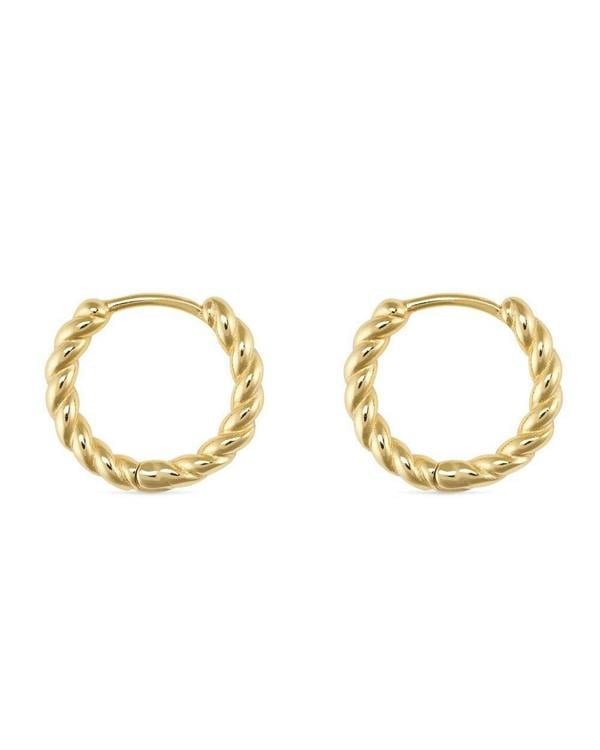 Small Gold Thin Hoop Earrings - Earrings - Elk & Bloom