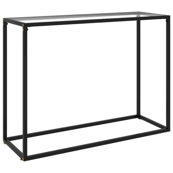 Berkfield Console Table Transparent 100x35x75 cm Tempered Glass