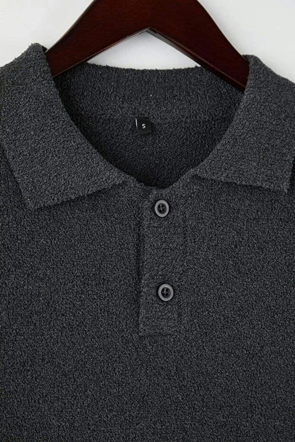 WOVCOR Polo Neck Textured Men's Sweater
