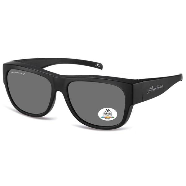 Montana Fit Over Glasses Sunglasses FO10 Matte Black Smoke Polarized