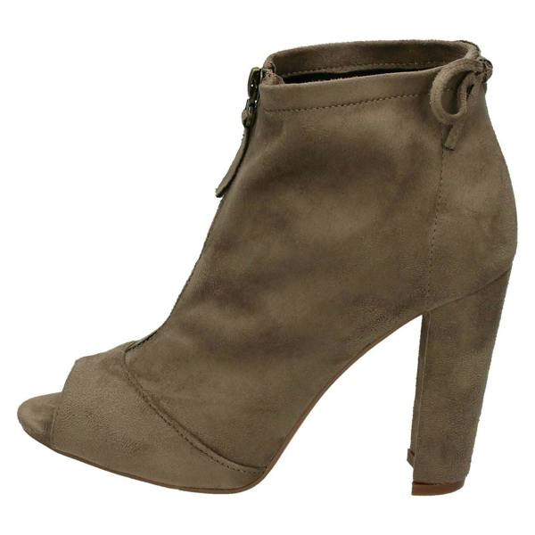 Spot On Ladies Spot On Peep Toe Ankle Boots