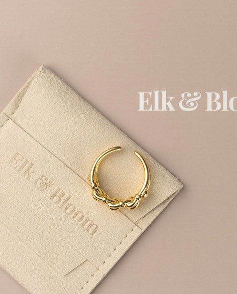 Elk & Bloom Thick 18K Gold Chain Link Ring