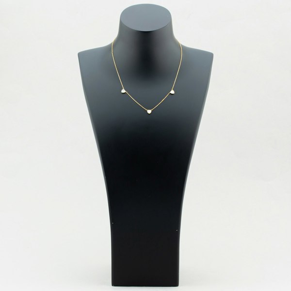T. H. Baker 9ct Yellow Gold Mother Of Pearl Heart Necklace 1.19.1640