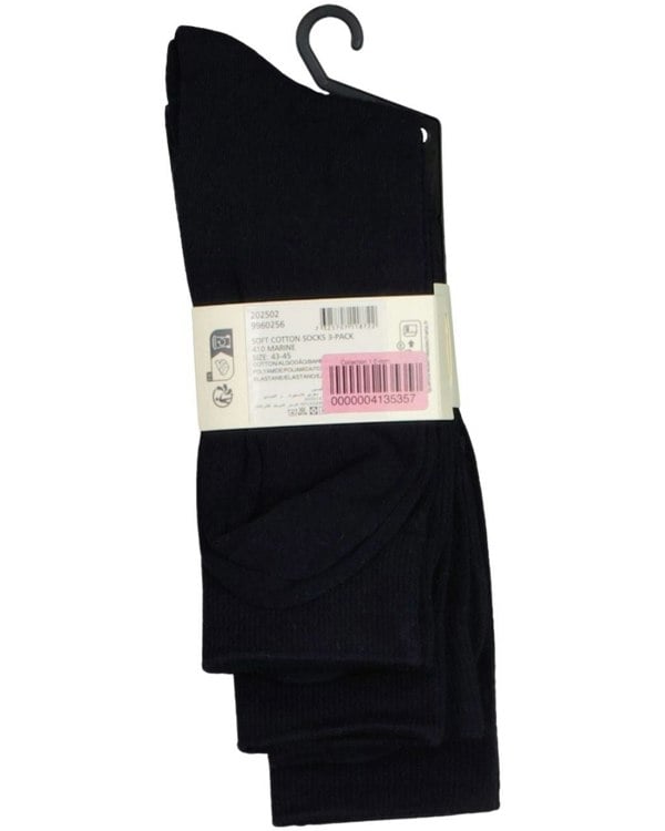 GantSocks 3 - pack3 - Pack Soft Cotton Socks, NavyBoxers - and - Briefs.net