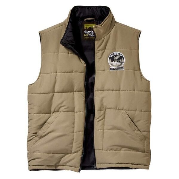 Atlas For Men Mens Quilted Gilet - Taupe