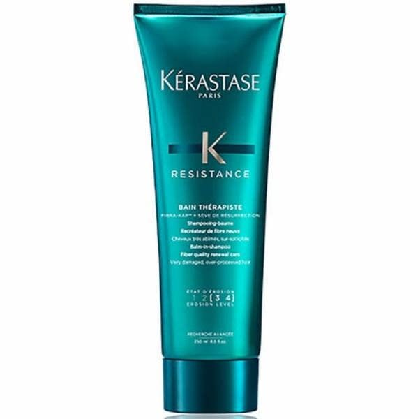 Kérastase Resistance shampoo bottle on a white background