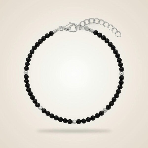 The Colourful Aura Classic Black Beaded Kids Nazaria Bracelet/Anklet