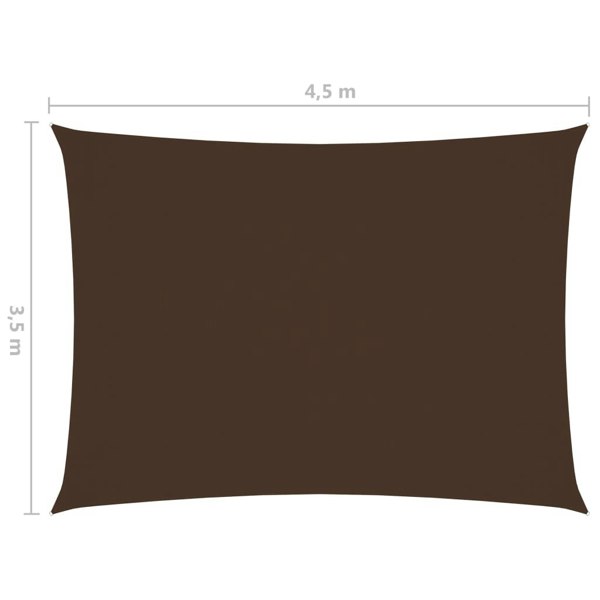 Berkfield Sunshade Sail Oxford Fabric Rectangular 3.5x4.5 m Brown