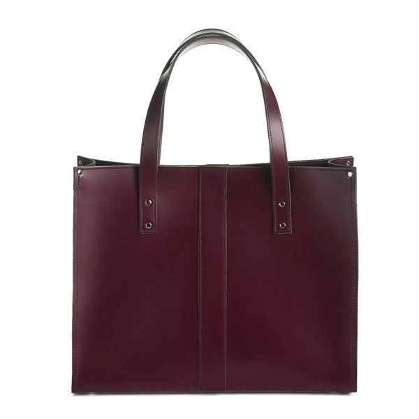 Marsala Red Leather Shopper - Shopper - Zatchels