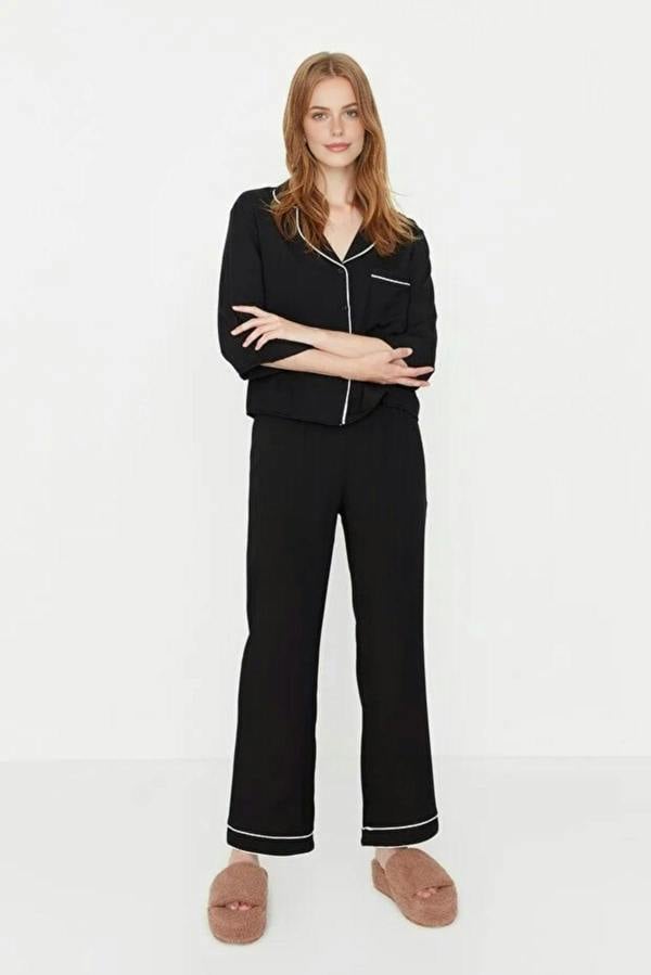WOVCOR 2-Piece Viscose Woven Pajama Set