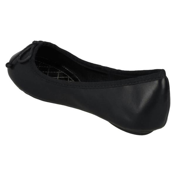 Spot On Ladies Spot On Flat Ballerina Shoes