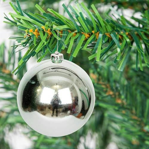 10 cm Turquoise Shatterproof Christmas Baubles Set, Shiny, Matte and Glitter, 3 to 6 Pack image 5
