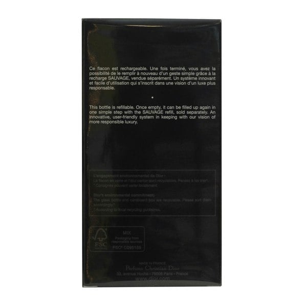 Christian Dior Sauvage Eau de Toilette 100ml Spray [Refillable]