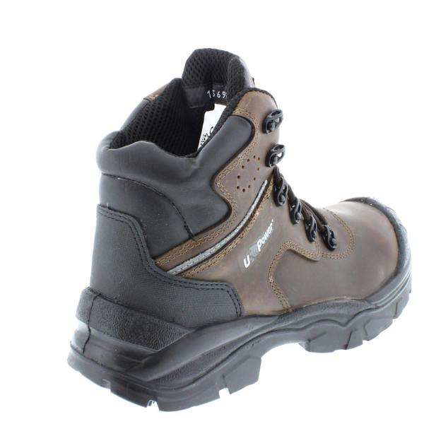 U-Power Greenland S3 Brown Leather Lace Up Metal Free Toecap Safety Boots