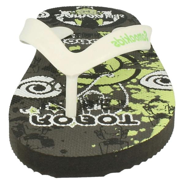 Boys Samoa Flat Plugged Patterned Insole Slip On Sandals - Justin