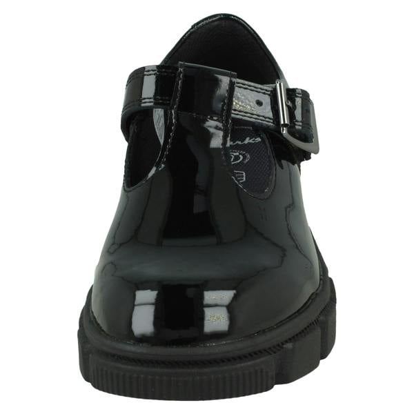 Clarks Girls Clarks Chunky Sole T-Bar School Shoes Evyn Bar K