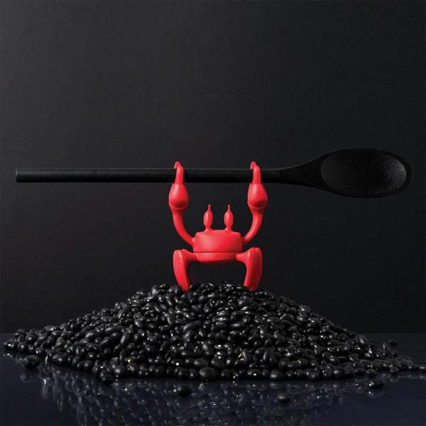 Kitchen Spoon Holder - Crabby Silicone in Radiant Red