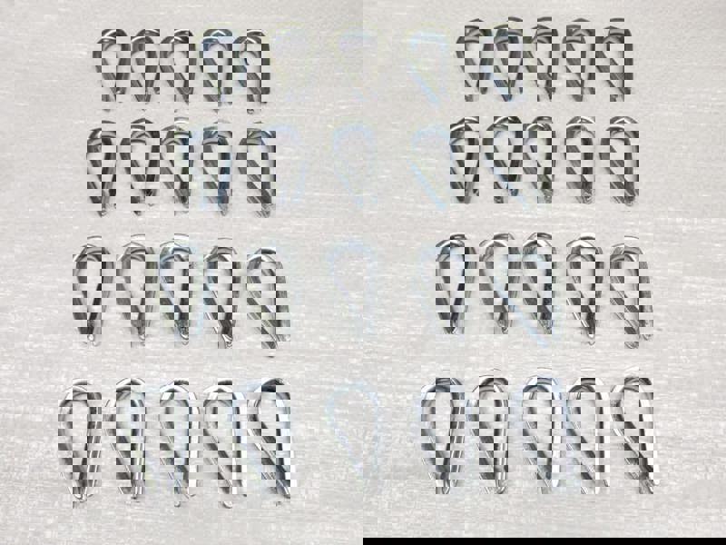 5MM Wire Rope Thimbles x20 - Galvanised Steel Commercial Loop