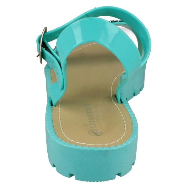 Savannah Ladies Savannah Flatform Glitter Sandal