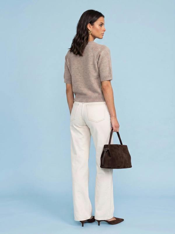 Urban Bliss Wool Blend Short Sleeved Cardigan Tuape