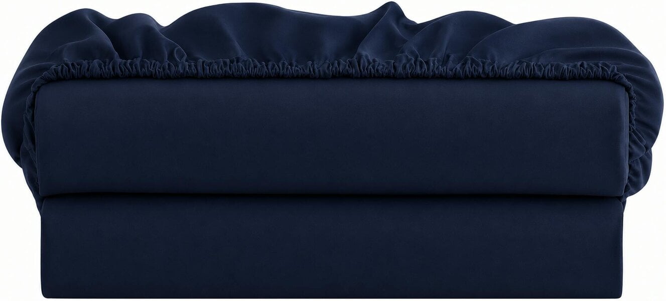 Night Zone Brushed Microfibre Extra Deep Fitted Sheet 40cm – Soft Warm Easy Care Bed Sheet - Navy