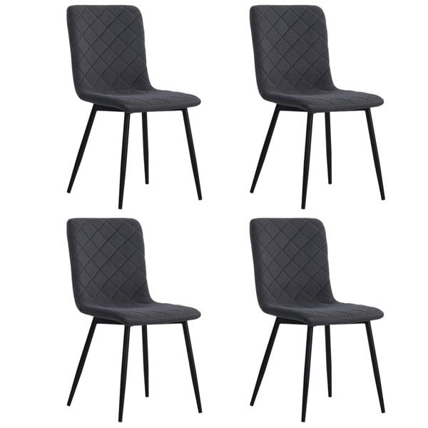 83cm Height Set of 4 Linen Upholstered Comfy Dining Chairs Dining Chairs Living and Home