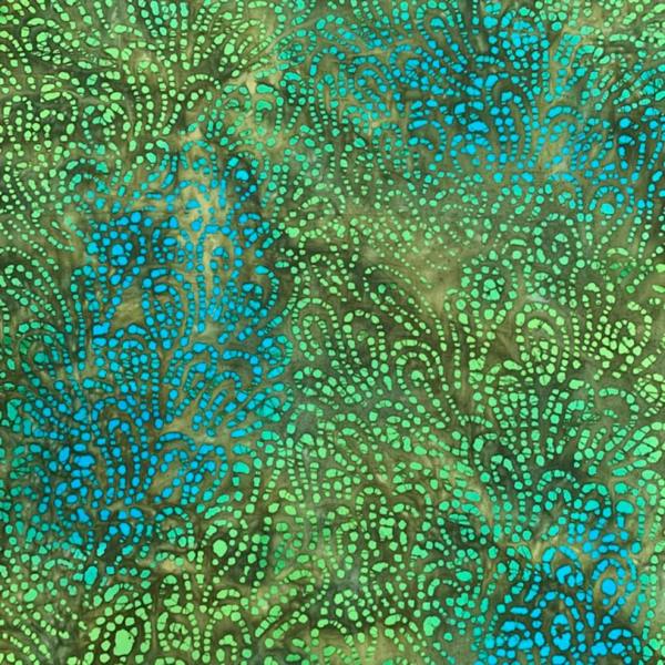Minerva Cotton Batik Dressmaking & Quilting Fabric per metre, 110cm / 43" Wide - Green