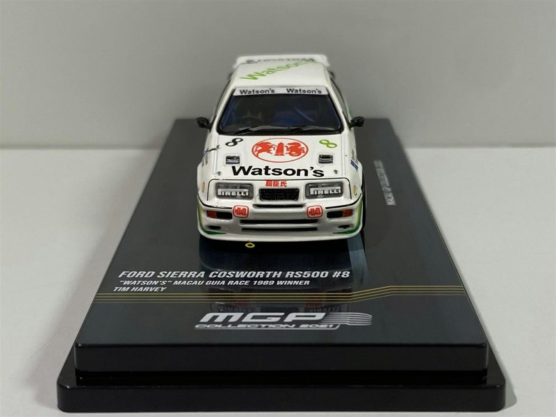 ford sierra rs500 cosworth watsons t harvey macau guia 1:64 inno 64 in64rs500mgp21w